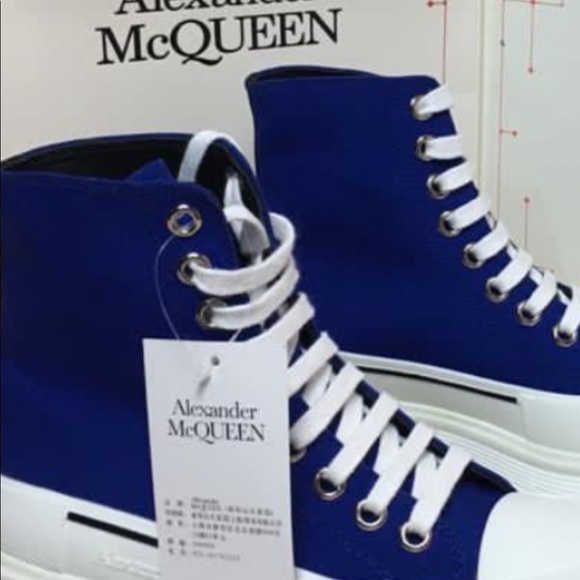 Alexander McQueen style . Navy Shoes.brand new - Picture 3 of 3